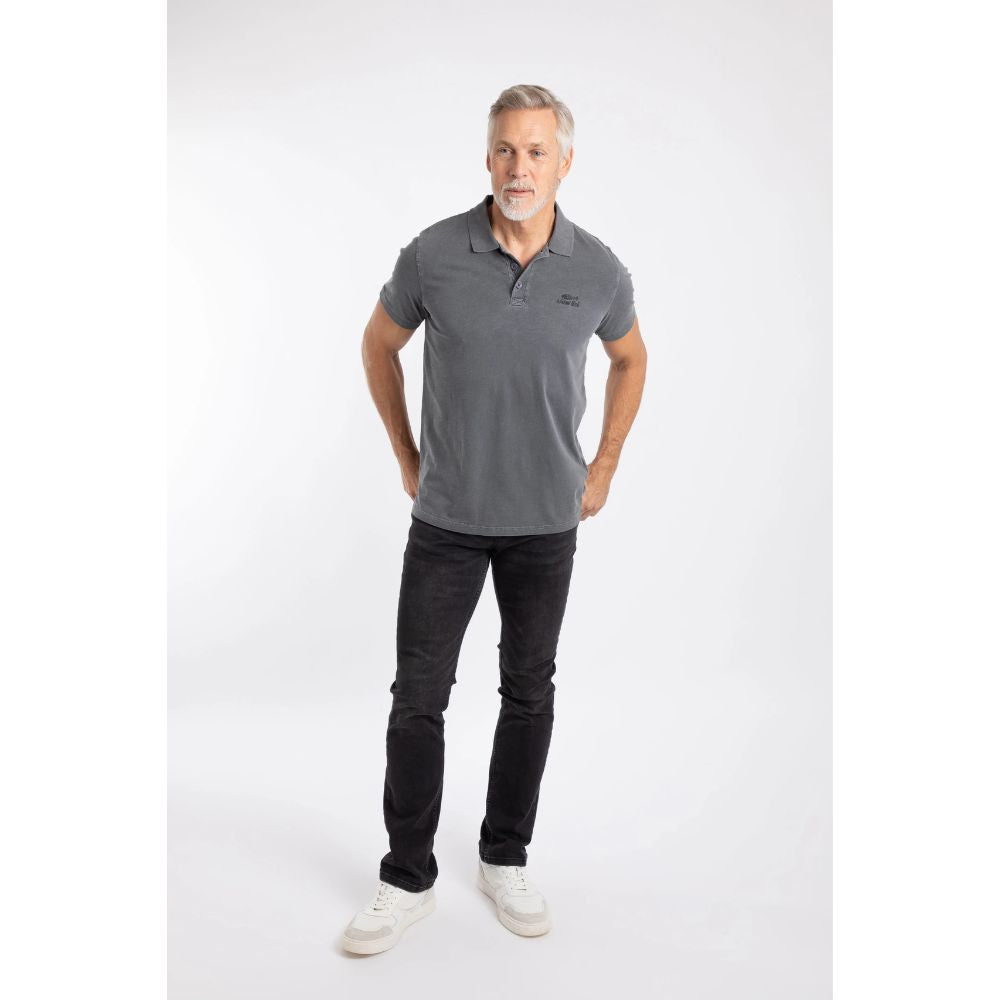 Weird Fish Indy Slub Men's Polo Shirt - Coal