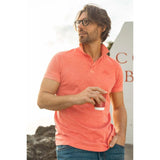 Weird Fish Indy Slub Men's Polo Shirt - Dark Coral - Old Railway Line Garden Centre