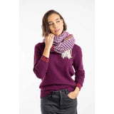 Weird Fish Jadida Brushed Zig-Zag Scarf - Beet Purple