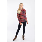 Weird Fish Lana 1/4 Zip Microfleece Hoodie - Antique Cherry