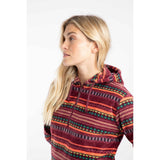Weird Fish Lana 1/4 Zip Microfleece Hoodie - Antique Cherry