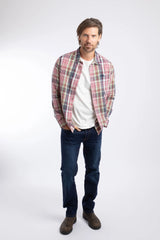 Weird Fish Lando Long Sleeve Check Shirt - Crushed Berry
