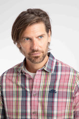 Weird Fish Lando Long Sleeve Check Shirt - Crushed Berry