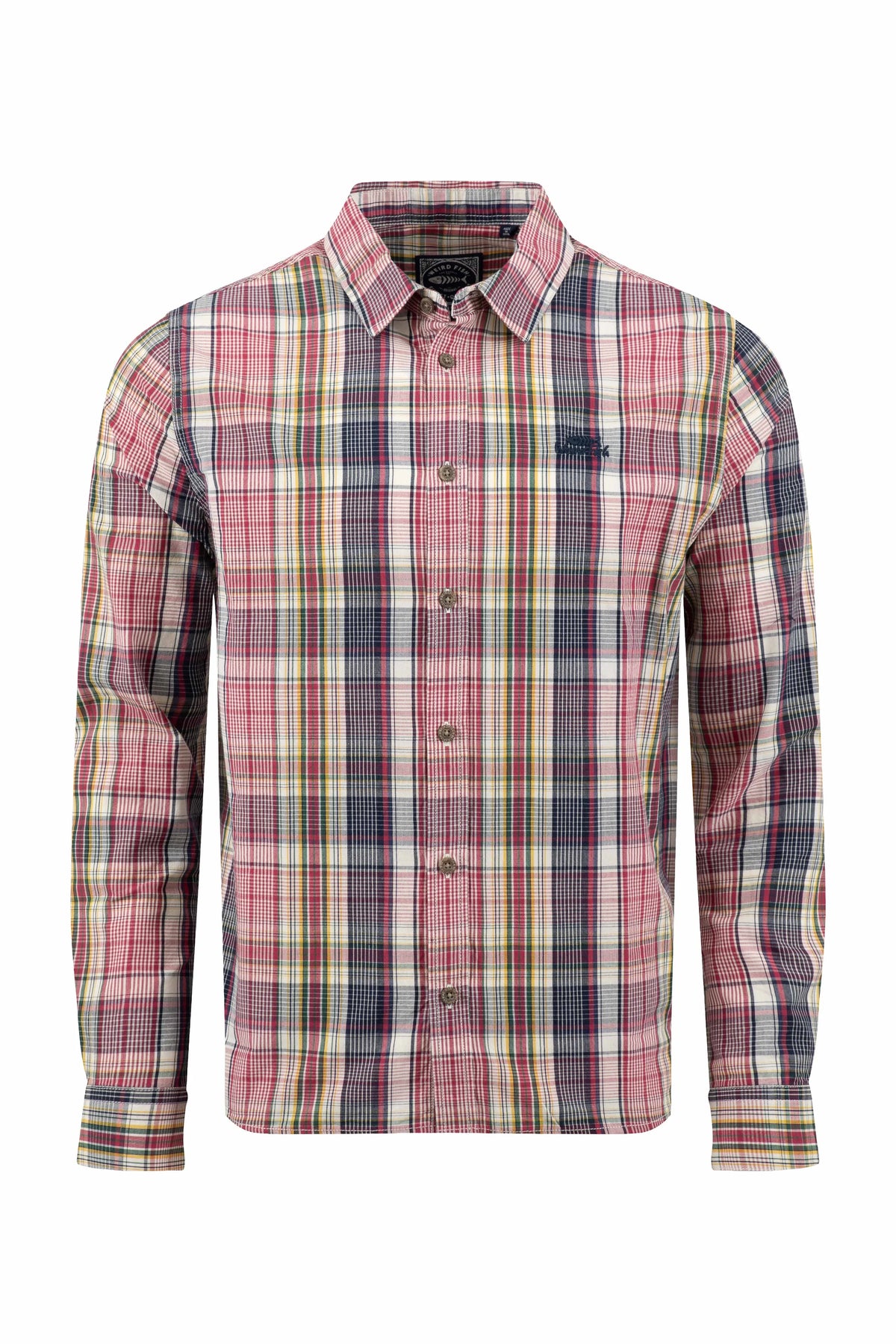 Weird Fish Lando Long Sleeve Check Shirt - Crushed Berry