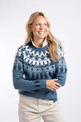 Weird Fish Lowell Fair Isle Jumper - Ash Blue