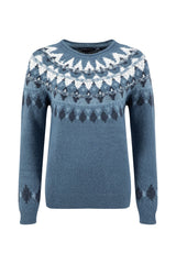 Weird Fish Lowell Fair Isle Jumper - Ash Blue