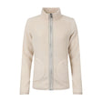 Weird Fish Lucille Lightweight Full Zip Borg Fleece - Ecru - Old Railway Line Garden Centre