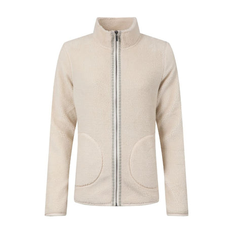 Weird Fish Lucille Lightweight Full Zip Borg Fleece - Ecru - Old Railway Line Garden Centre