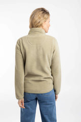 Weird Fish Lucille Lightweight Full Zip Borg Fleece - Laurel Green