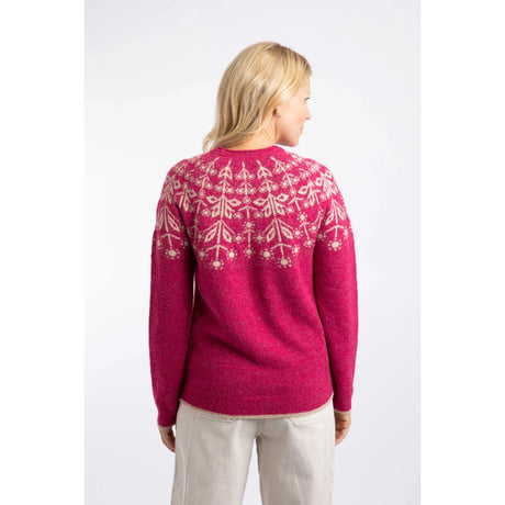 Weird Fish Miska Fair Isle Jumper - Foxglove Pink