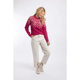 Weird Fish Miska Fair Isle Jumper - Foxglove Pink