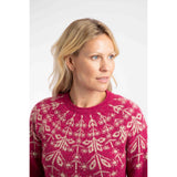 Weird Fish Miska Fair Isle Jumper - Foxglove Pink