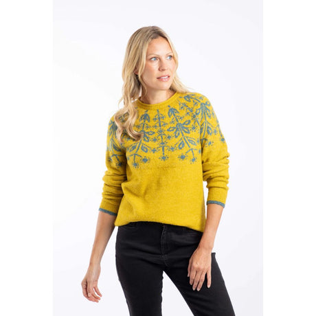 Weird Fish Miska Fair Isle Jumper - Yellow