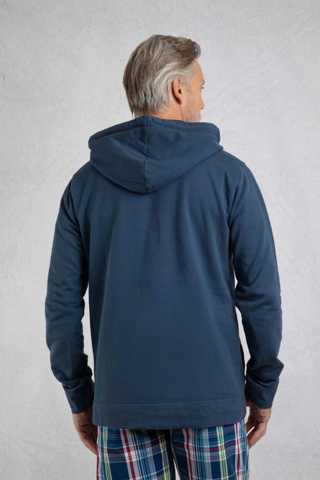 Weird Fish Navy Sunwashed Woodside Loopback Hoodie - Old Railway Line Garden Centre