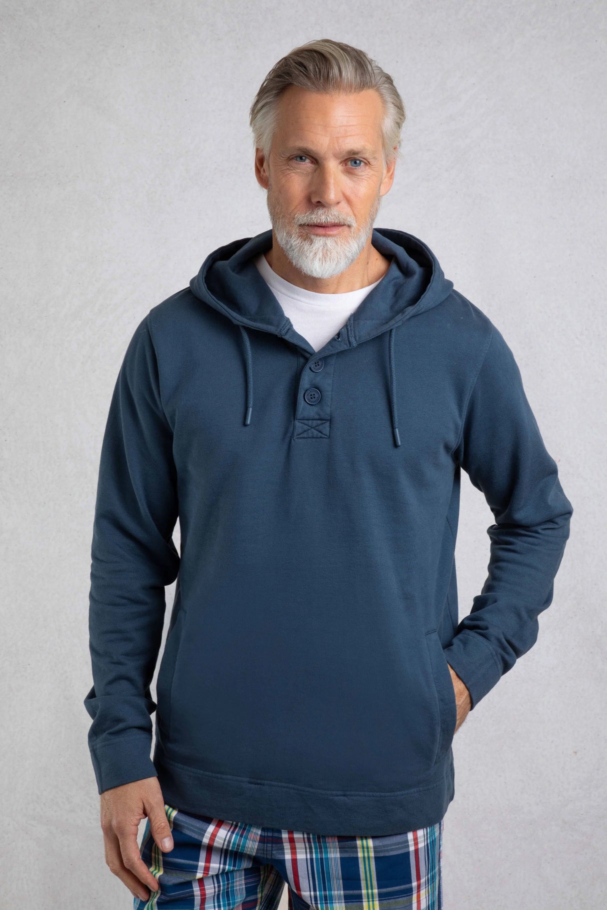 Weird Fish Navy Sunwashed Woodside Loopback Hoodie - Old Railway Line Garden Centre