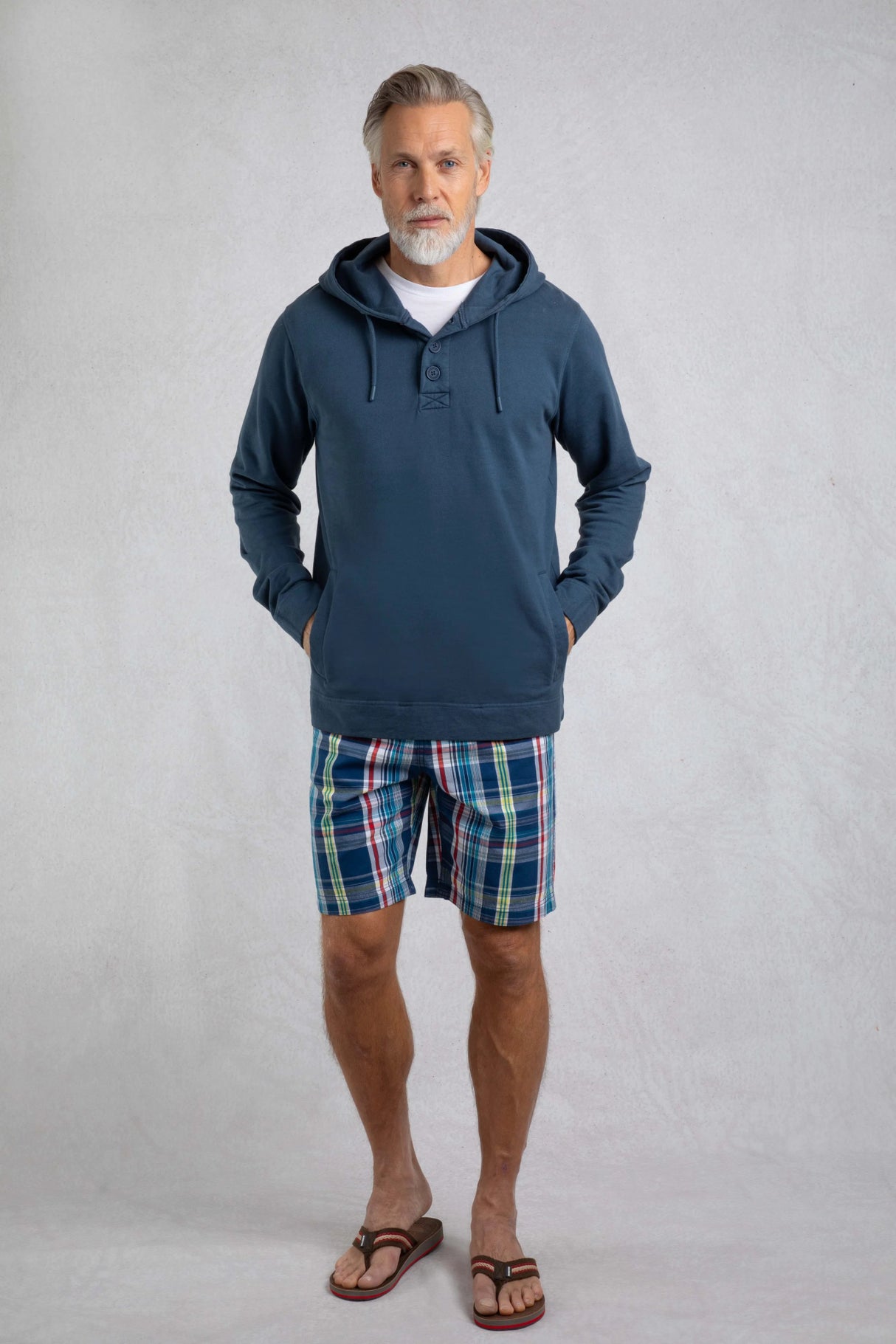 Weird Fish Navy Sunwashed Woodside Loopback Hoodie - Old Railway Line Garden Centre