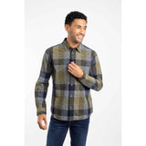 Weird Fish Organic Cotton Brushed Long Sleeve Check Shirt - Green