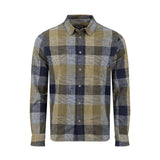 Weird Fish Organic Cotton Brushed Long Sleeve Check Shirt - Green