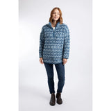 Weird Fish Pikard 1/4 Zip Printed Cosy Fleece - Light Blue