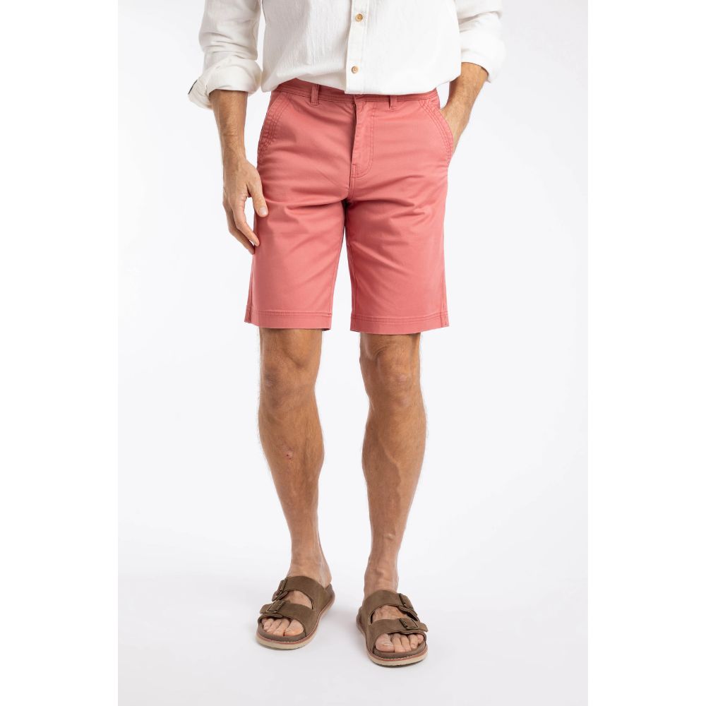 Weird Fish Rayburn Cotton Flat Front Shorts - Nantucket Pink