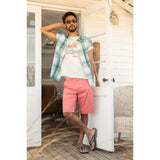 Weird Fish Rayburn Cotton Flat Front Shorts - Nantucket Pink