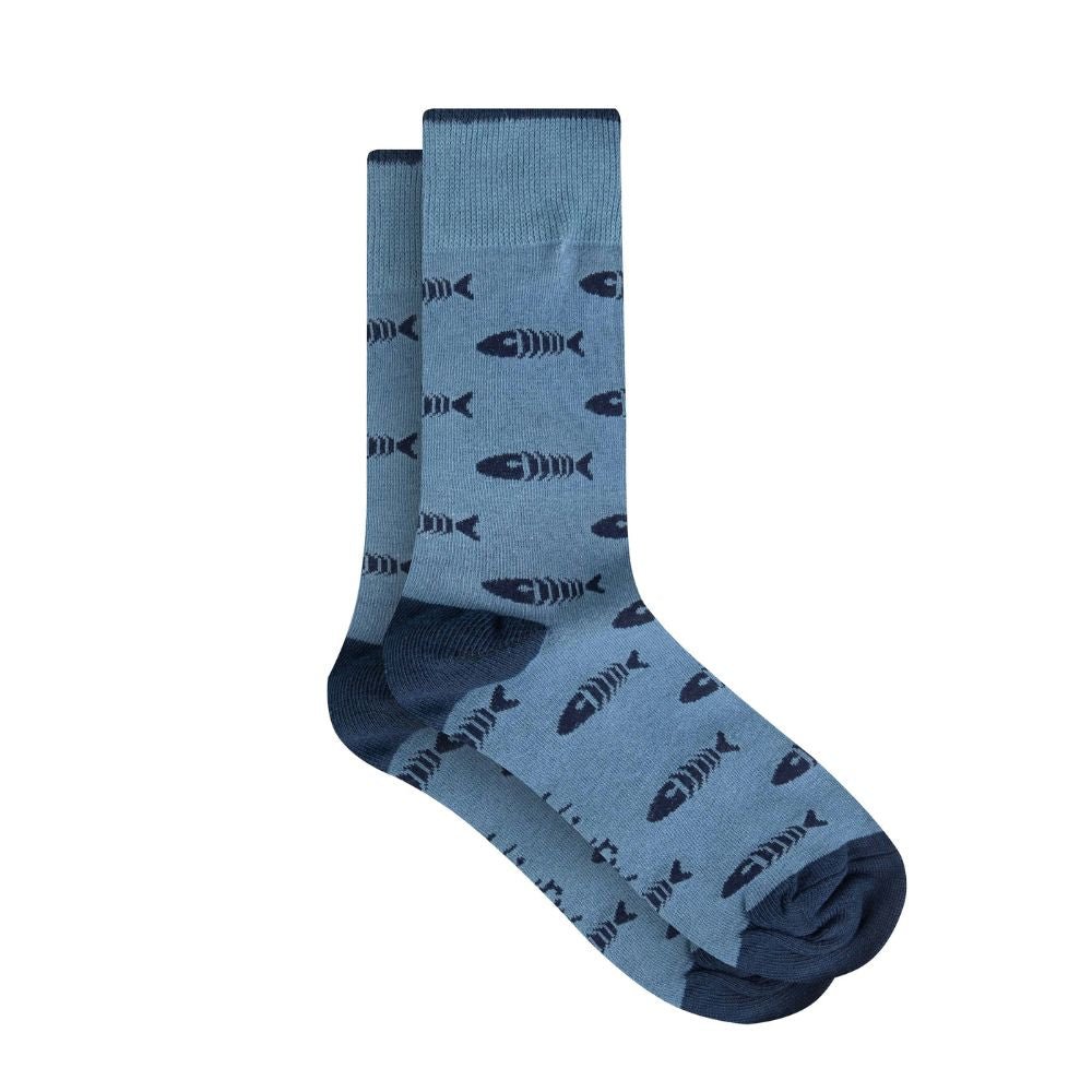 Weird Fish Ronan Branded Bones Sock - (Pack of 3) - Deep Teal - Old Railway Line Garden Centre