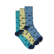 Weird Fish Ronan Branded Bones Sock - (Pack of 3) - Deep Teal - Old Railway Line Garden Centre