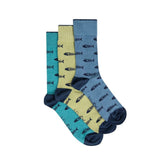 Weird Fish Ronan Branded Bones Sock - (Pack of 3) - Deep Teal - Old Railway Line Garden Centre
