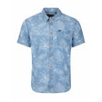 Weird Fish Russell Chambray Leaf Print Shirt - Denim - Old Railway Line Garden Centre