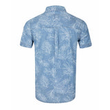 Weird Fish Russell Chambray Leaf Print Shirt - Denim