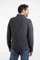 Weird Fish Shires Full Zip Grid Fleece - Washed Black