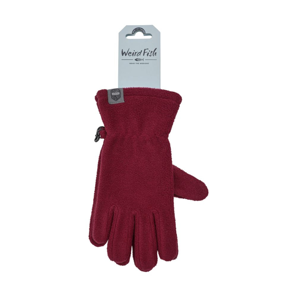 Weird Fish S/M Fordell Microfleece Glove - Antique Cherry