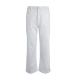 Weird Fish Soulina Wide Leg Cropped Denim Jeans - White