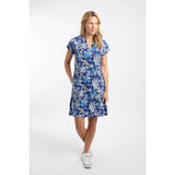 Weird Fish Suffolks Printed Jersey Dress - Blue Indigo