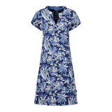 Weird Fish Suffolks Printed Jersey Dress - Blue Indigo - Old Railway Line Garden Centre