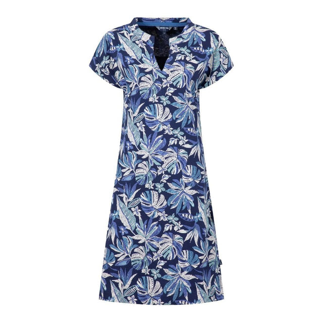 Weird Fish Suffolks Printed Jersey Dress - Blue Indigo - Old Railway Line Garden Centre