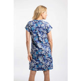 Weird Fish Suffolks Printed Jersey Dress - Blue Indigo - Old Railway Line Garden Centre