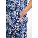 Weird Fish Suffolks Printed Jersey Dress - Blue Indigo - Old Railway Line Garden Centre