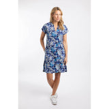 Weird Fish Suffolks Printed Jersey Dress - Blue Indigo - Old Railway Line Garden Centre