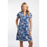Weird Fish Suffolks Printed Jersey Dress - Blue Indigo - Old Railway Line Garden Centre