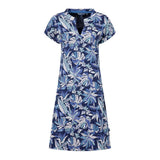 Weird Fish Suffolks Printed Jersey Dress - Blue Indigo