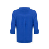 Weird Fish Suria Double Cloth Shirt - Mazarine Blue - Old Railway Line Garden Centre
