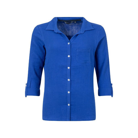 Weird Fish Suria Double Cloth Shirt - Mazarine Blue - Old Railway Line Garden Centre