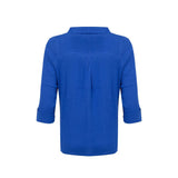 Weird Fish Suria Double Cloth Shirt - Mazarine Blue