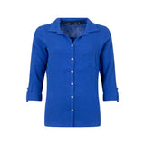 Weird Fish Suria Double Cloth Shirt - Mazarine Blue