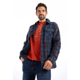 Weird Fish Tyburn Check Fleece Shacket - Navy
