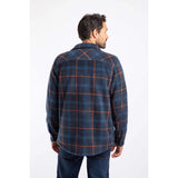 Weird Fish Tyburn Check Fleece Shacket - Navy