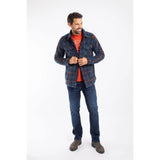 Weird Fish Tyburn Check Fleece Shacket - Navy