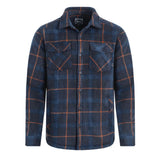 Weird Fish Tyburn Check Fleece Shacket - Navy