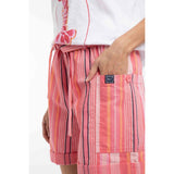 Weird Fish Wilder Striped Summer Shorts - Flamingo Pink
